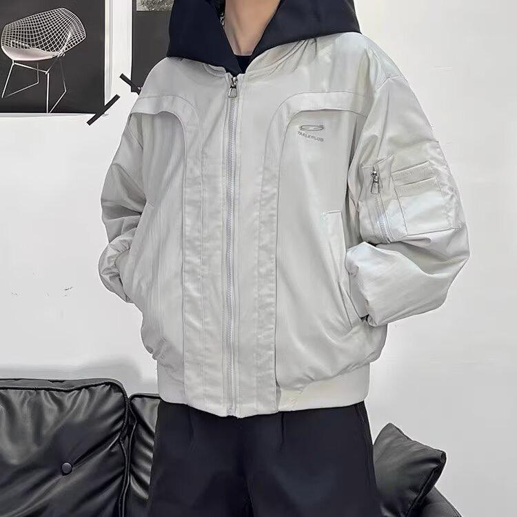 Men's Korean Style Bomber Jacket - Autumn/Winter American Street Fashion, Loose Casual Coat