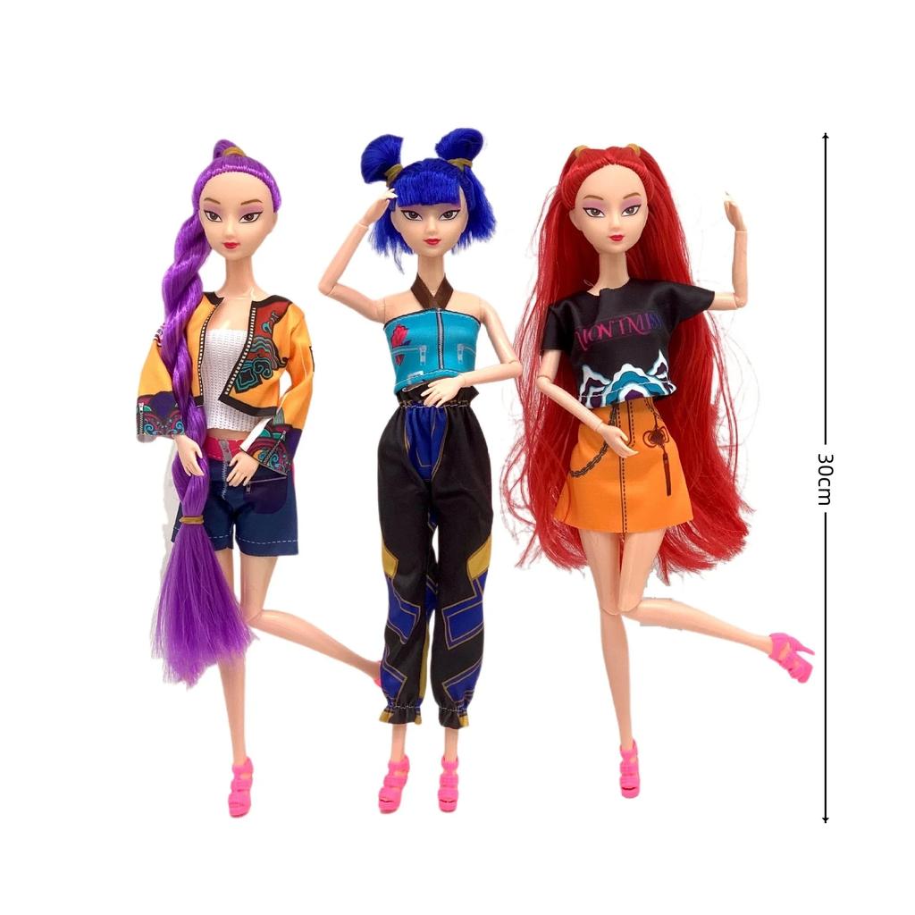 %$New Demon Hunters action figure Toy Rumi Mira zoi KPop Demon Hunters Character Vinyl Mask Figurine Fan Club Birthday Gifts_@