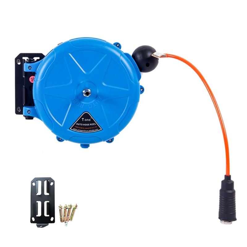 

Practical Wall Mount Hoses Reel with 180° Swivel Portable Hoses Reel for Efficient Outdoor and Indoor Cleaning Tasks синий