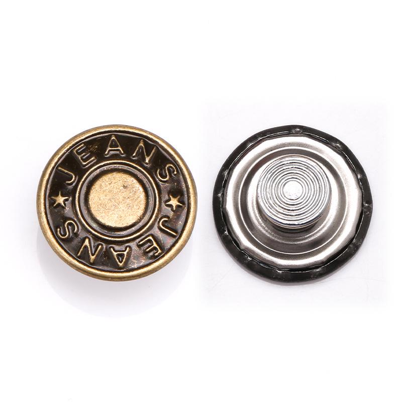 Adjustable No-Sew Metal Buttons for Denim, Removable Waist-Tightening Magic Button