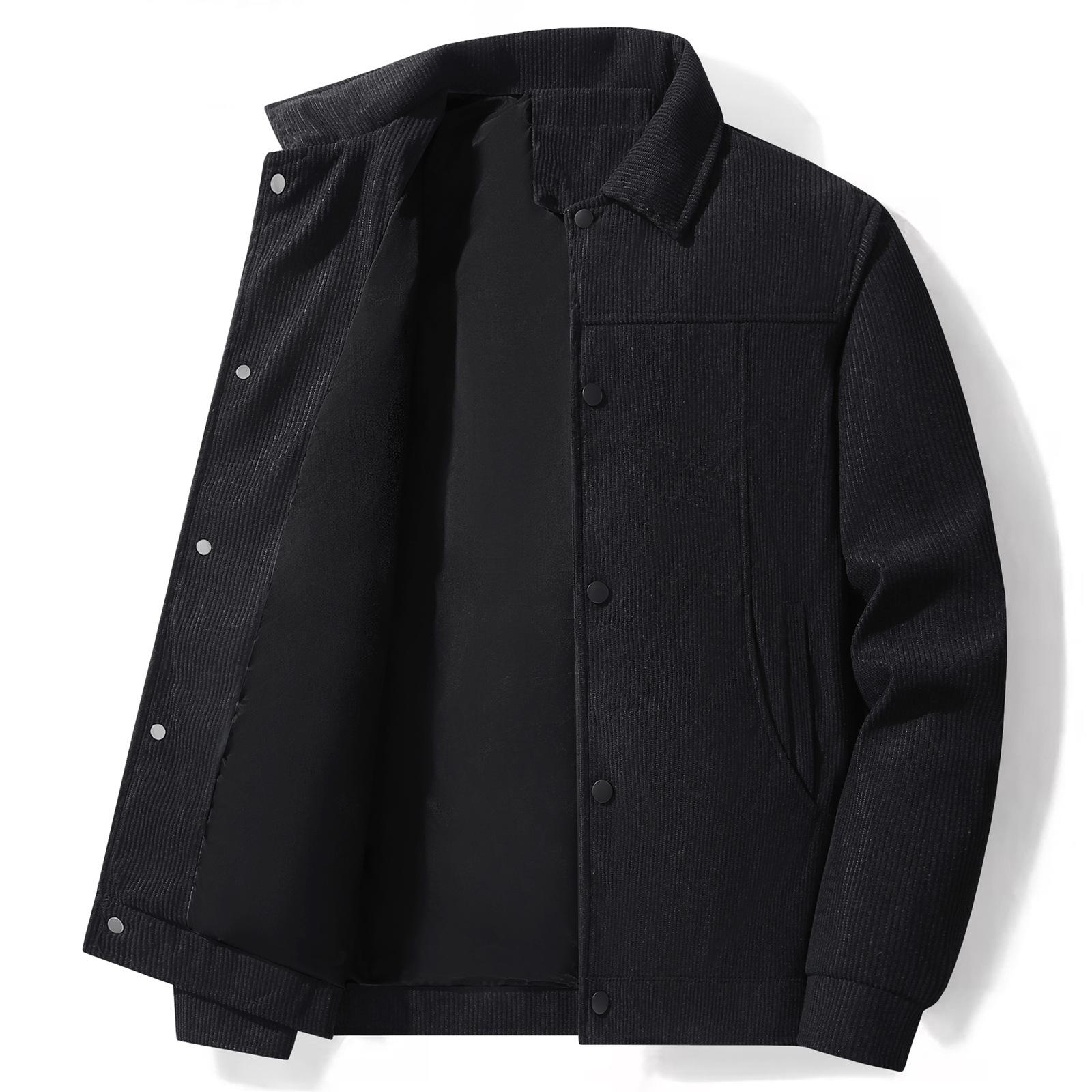 

New Spring and Autumn Men s Corduroy Lapel Thin Jacket Men s Casual Stylish Comfortable Men s Jacket 5XL