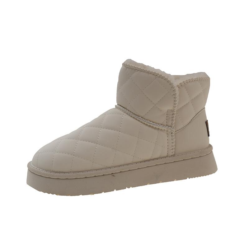 Зимние водонепроницаемые толстые сапоги для снега для женщин 40 бежевый — фото 6