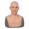 Masque de Fête Visage d'Homme Réaliste 100% Silicone Masque Facial Couvre-Tête Complet Silicone Doux Élastique pour Cosplay