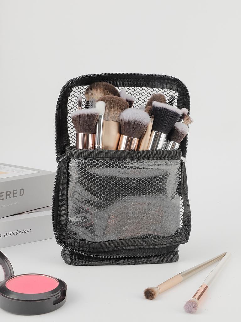 Single Small Vertical Makeup Brush Storage Bag Carrying Advanced Large Capacity Dustproof Makeup Brush Organizer Outdoor