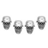 4Pcs Set Helmet Skull Type Tire Valve Stem Caps with Rubber Ring Universal for Cars Bikes SUVs Trucks Bicycle Motorcycle