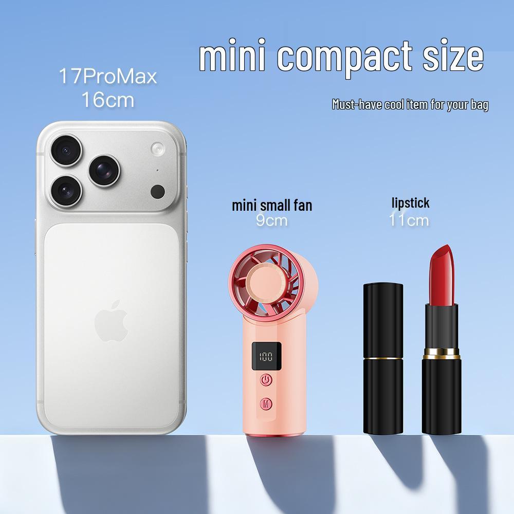 Mini Handheld Fan with Five-Speed Adjustment and Long-Lasting Battery for Cool Breeze – Portable and Desktop Use