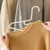 Japanese-Style Non-Slip Thickened Plastic Clothes Hanger for Dormitory, Balcony, or Wardrobe.