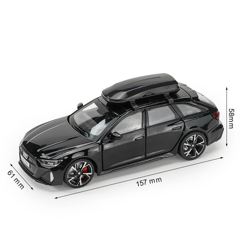 

1/32 Rs6 Toy Car Model with Sound Light Doors Opened Alloy Diecast Model Vehicle Collection Toy for Boy Adult Festival Gift чёрный