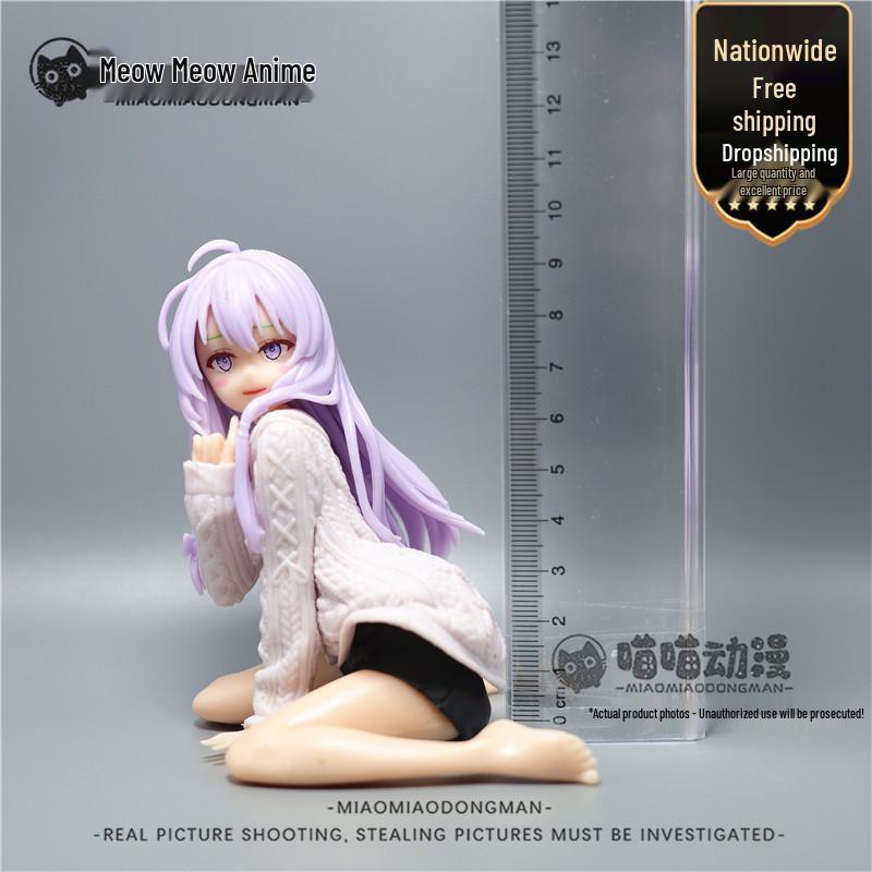 The Journey of Elaina Sitting Pose Sweater Ornament: Beautiful Anime Girl Figure