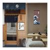 Wooden Tapestry Rod A3 Magnetic Poster Frame for Tenugui, Poster Hanger, Wall Hanging, Interior Display, Office/Home Decor, Japanese Style (35.5CM