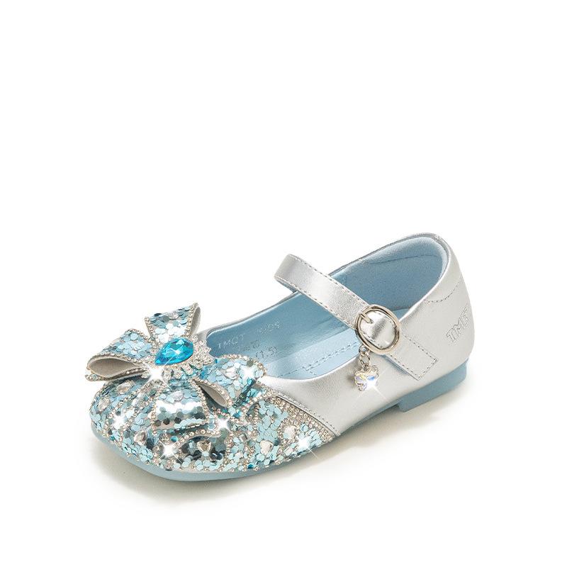 Children's Dream Sunny Day Girls Princess Shoes 2025 Spring Soft Sole Children's Shoes Crystal Shoes Girls Small Leather Shoes Dress Shoes