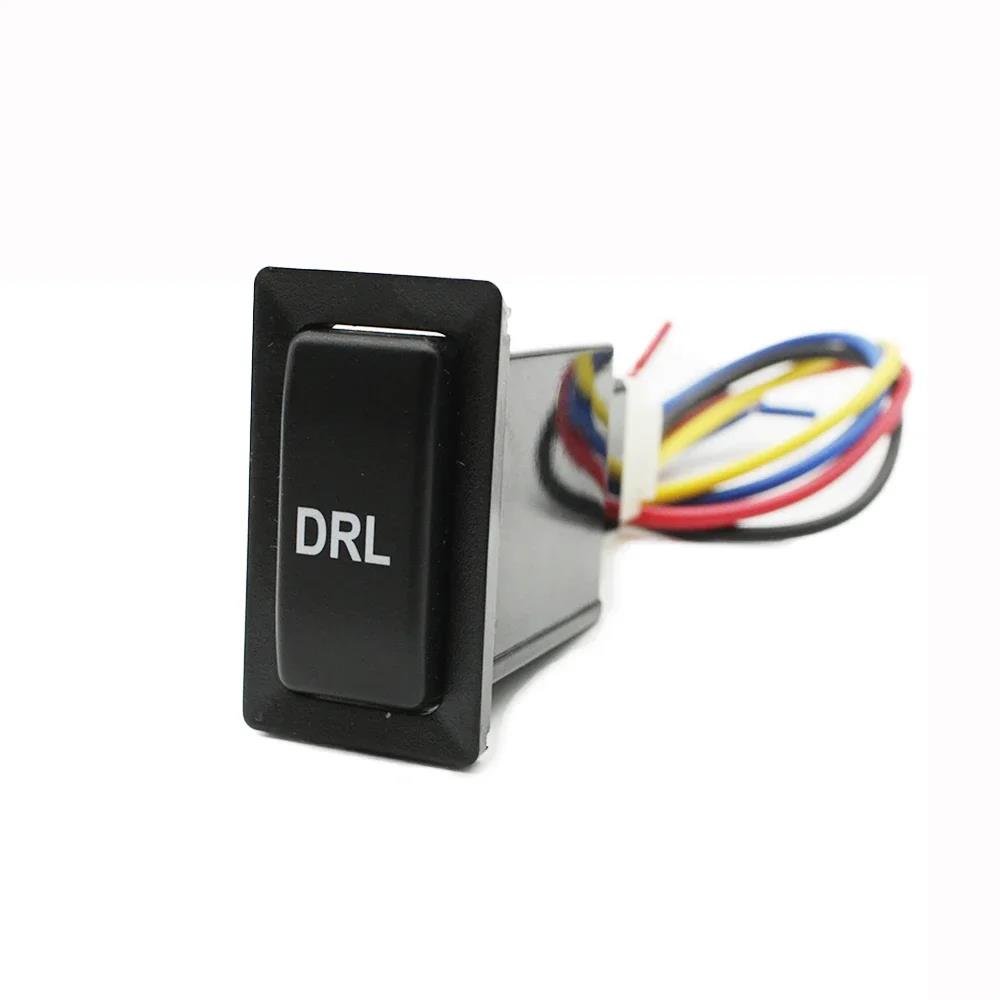 Car Blue LED Light DRL Fog Lamp Power On Off Switch Radar Camera Misic Button For Toyota LC95 2002 For HINO 500/700 Accessories