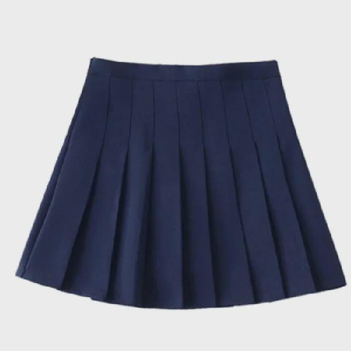 Plissierter Midi-Rock mit Reißverschluss & Knopf - Vielseitige JK-Uniform für Frühling, Sommer und Herbst