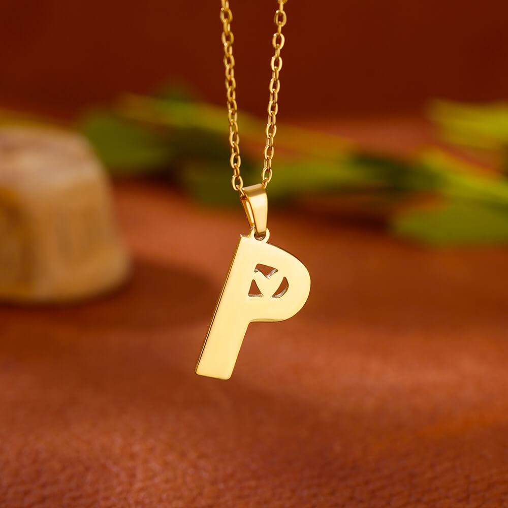 Stainless Steel Heart Initial Letter Necklace for Women Gold Plated Alphabet Pendant Necklaces Vintage Waterproof Jewelry Gifts