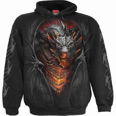 Spiral Direct Unisex Adult Draconis Back & Sleeve Print Hoodie