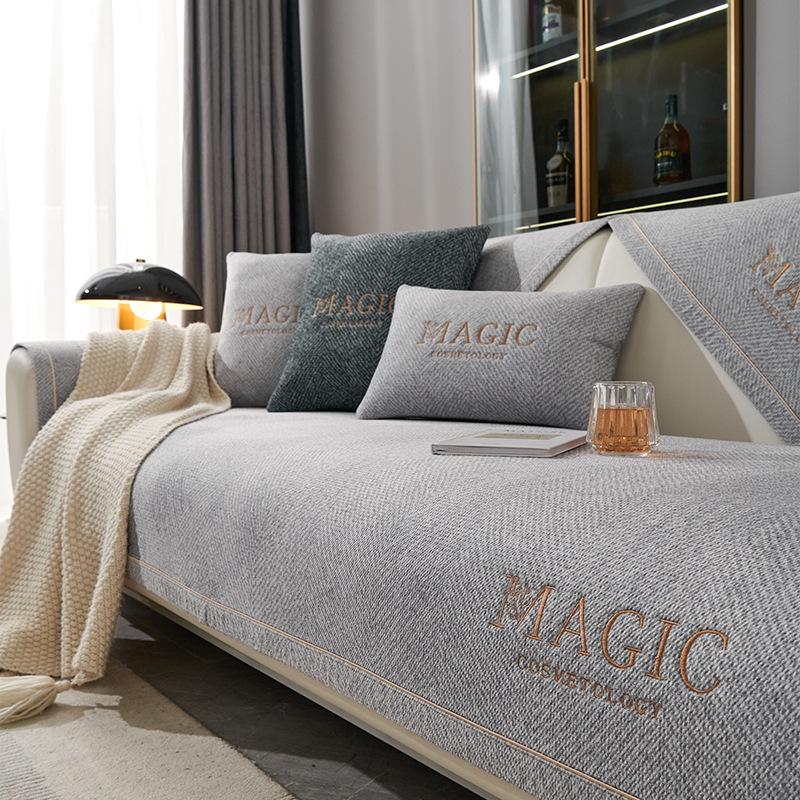 

Nordic Simple Chenille Sofa Cushion Four All Seasons Universal New Model In Anti-slip Seat Pad Antilip Leather Sofa Cover 70x70cm 1pcs