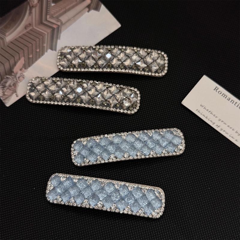 1/2Pcs Light Luxury  Hairpin Versatile Temperament Shining Zircon Side Clip Bangs Clip  Hair Accessories Gifts