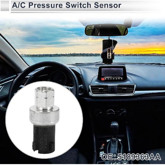 Engine A/C Pressure Switch Sensor for Jeep Grand Cherokee 2005-2011 Air Conditioning Refrigerant Pressure Transducer No.5189363AA 1 Pcs