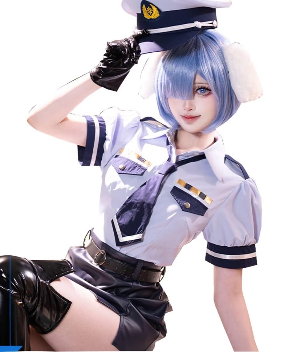 Костюм для косплея полицейского с ушками ягненка, лавандовый, Рождество, Хэллоуин, милый наряд, размер M