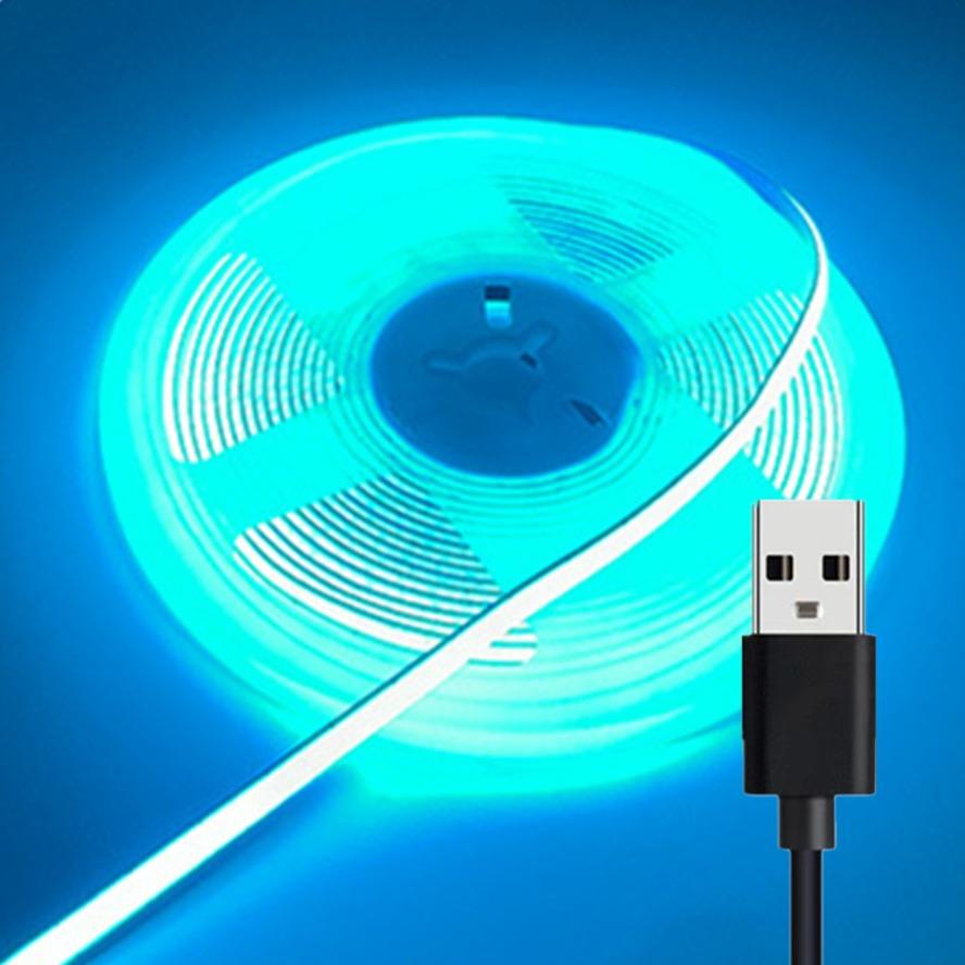 320 400LEDs 3/5/8MM 5V High Density Light Strip Dimmable COB LED Flexible COB Tape Light Bar TV Kitchen Bedroom Decoration