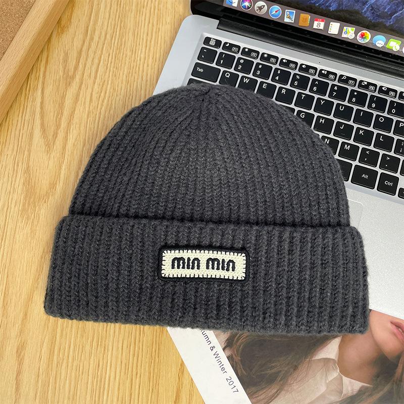 Spring and Autumn Outdoor Warm Ear Protection Versatile Face Small Wool Knitted Hat Women