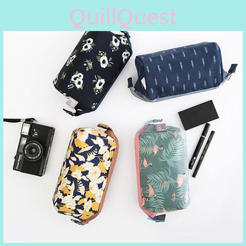 Premium Quality Multifunctional Flamingo Print Cosmetic Storage Bag With Waterproof Zipper
