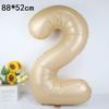 40-Inch American Caramel Cream Number Balloons - Birthday Party Decoration Slim Aluminum Foil Balloons