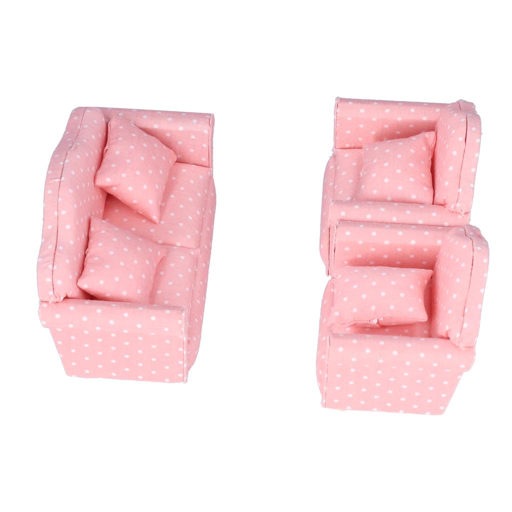 1:12 Miniature Dollhouse Sofa DIY Mini Dollhouse Couch Furnishings Toys Accessories