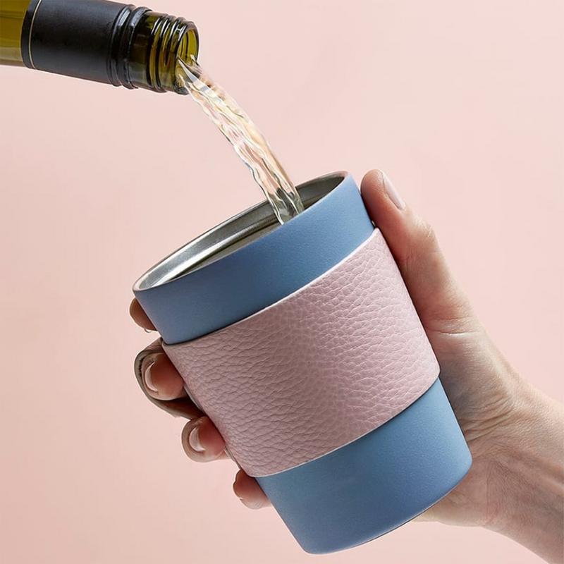 Obaly na láhve Obaly na hrnky Pro horké nápoje Izolovaný obal na hrnek PU kůže Obal na nápojový hrnek Opakovaně použitelný Obal Ochrana rukou