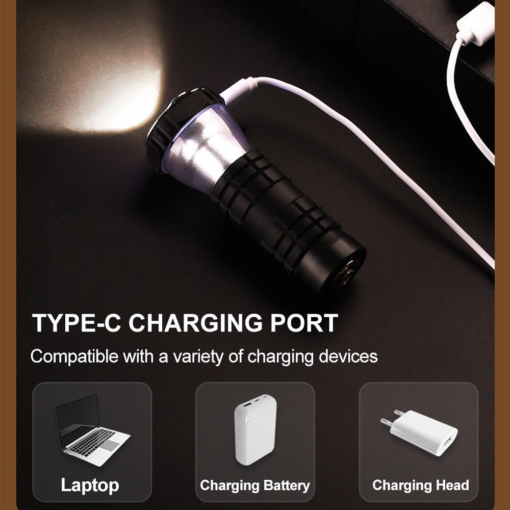 1PCS Super Bright LED Multi-Functional Camping Light Outdoor Rechargeable Flashlight Portable Carrying Light Camping Essentials