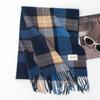 Autumn and winter red new plaid scarf women's atmosphere sense of high-end imitation cashmere winter warm scarf shawl