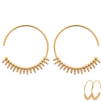 [Q8467] - Creolen Vergoldet 'Cléopatra' golden - 25 mm (Sonne)