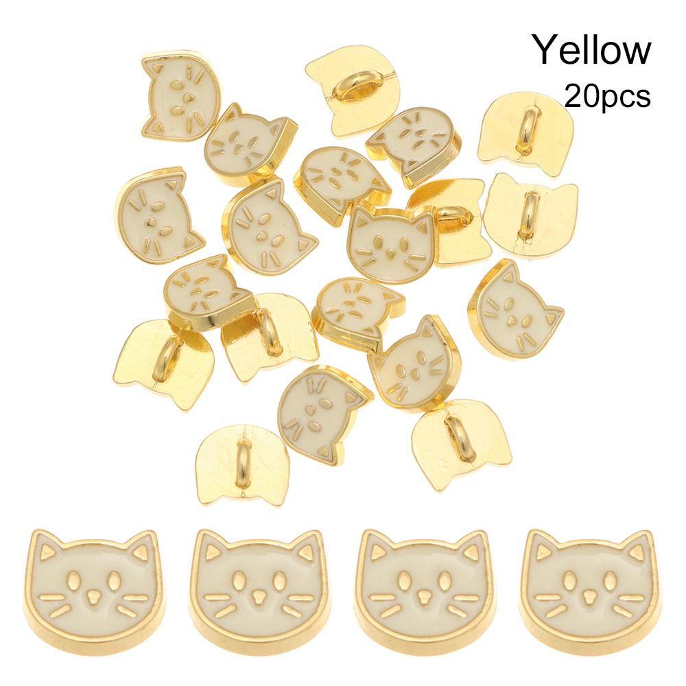 

20pcs 4 Colors Mini DIY Ultra-small Buckle 1/6 Dolls Clothing Doll Belt Buckles Doll Cat Buttons
