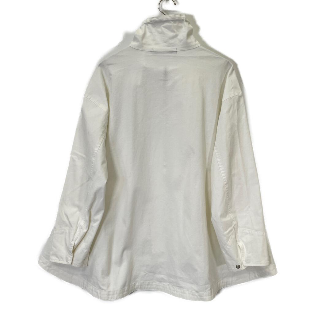 Munich White Stretch Cotton Pique Bag Flared Blouson Jacket S whiteUsed