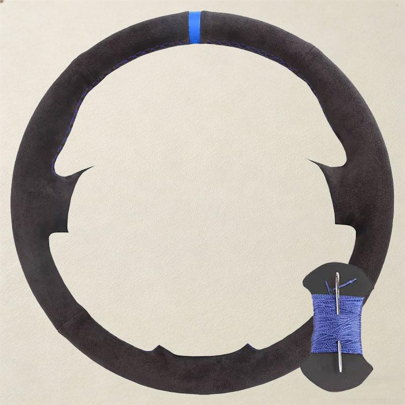 Custom Suede Leather Car Steering Wheel Cover For Nissan Almera (N16) X-Trail (T30) Primera (P12)Terrano 2 Pathfinder Paladin