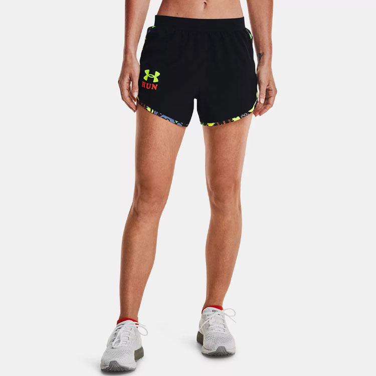 Under Armour Atmungsaktive Lauf-Trainingsshorts Damen Shorts Schwarz 1367341-001