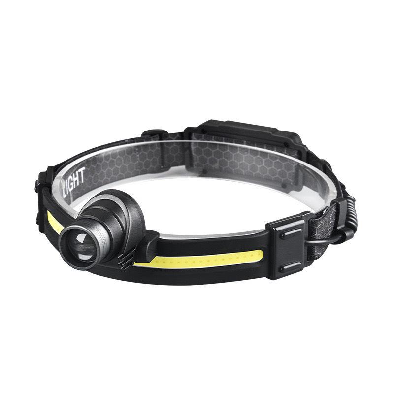 USB Rechargeable Dual Light Source Waterproof Headlamp for Night Fishing