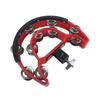 Drum Set Half Moon Tambourine with Mounting Eye Bolt Hi-Hat Tambourine with Double Row Jingle Easy Installation
