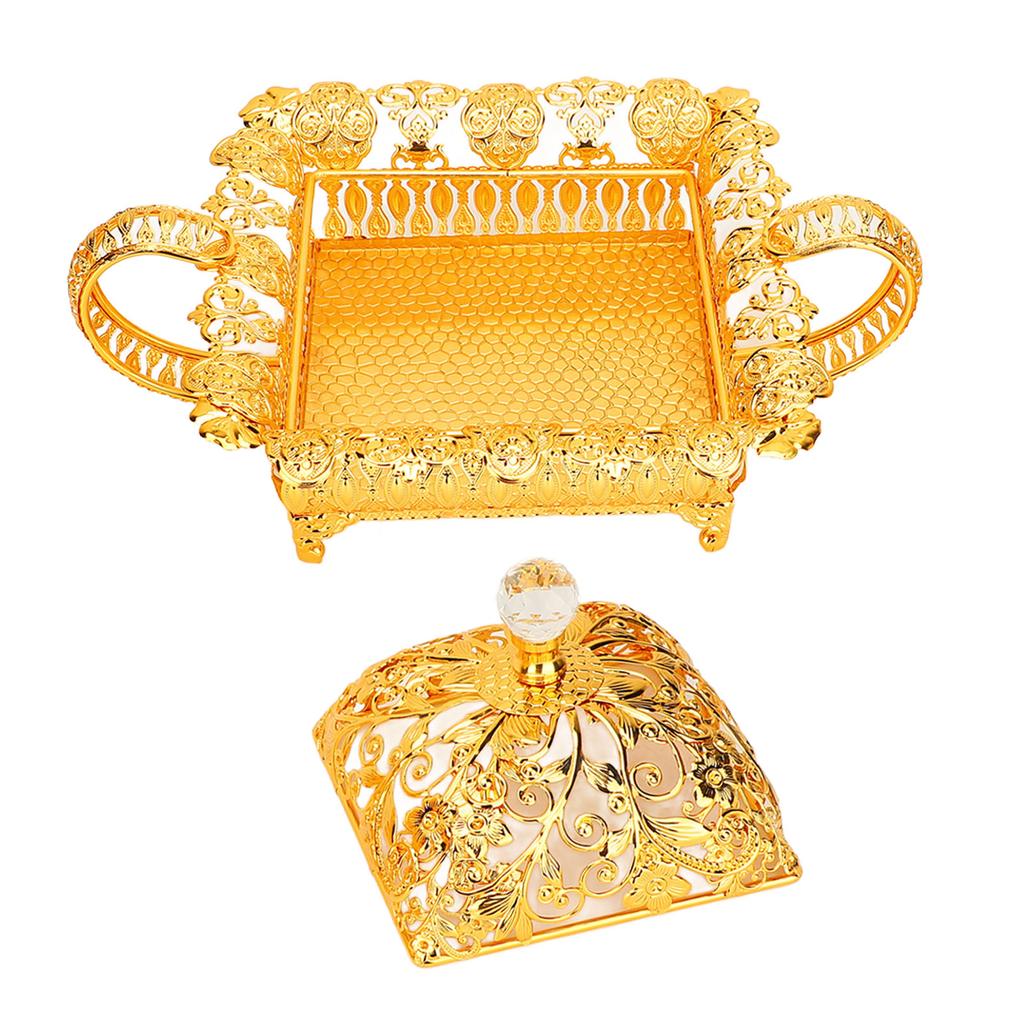 European Style Metal Fruit Plate Set Decorative Multifunctional Fruit Platter for Candy Snacks