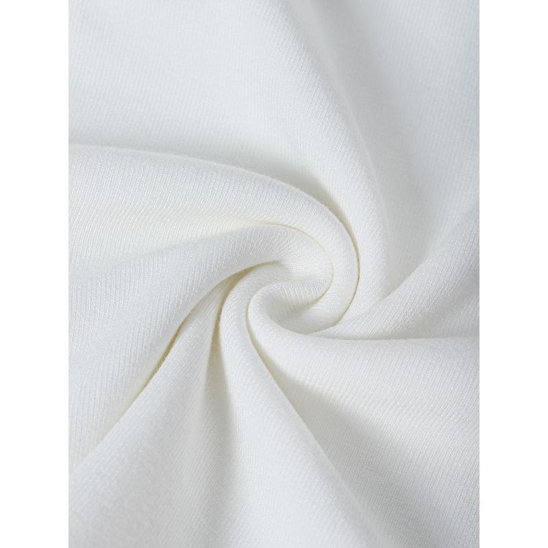 European Size [Plus Size Graphic Tee] White Rolled-Sleeve Women's Plus Size T-Shirt Featuring Bold 'JUST DIVORCED' Print