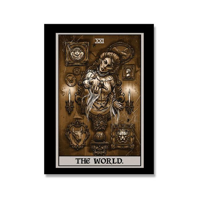 Nordic Abstrakte Die Gerechtigkeit Angst Tarot Wand Bilder Leinwand Malerei Urteil Sonne Teufel Poster Drucke Wohnzimmer Wohnkultur