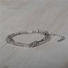 Japan and South Korea ins double-layer titanium steel non-fading bracelet women's personality hip-hop versatile splicing chain high-end trendy jewelry