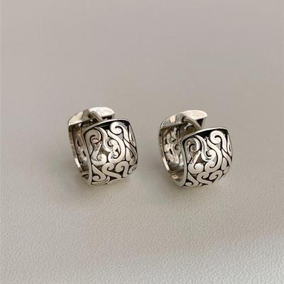 S925 Sterling Silver Retro Peace Cloud Ethnic Earrings - 2024 Thai Design