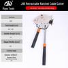 Rubberized Retractable Ratchet Cable Cutter - Gear-Type Wire Scissors