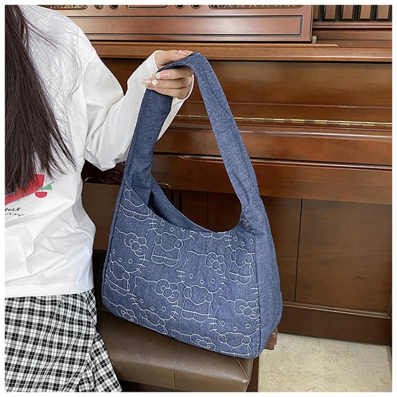 

New cloth bag, shoulder tote bag, casual, cute and lightweight women s bag, bucket bag, messenger bag, large-capacity commuting. one size fits all синий