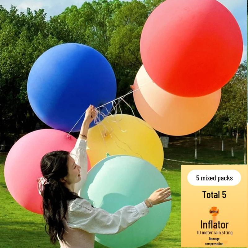 36-Inch Thickened Latex Outdoor Balloons: Explosion-Proof, Extra Large Kids  Toy