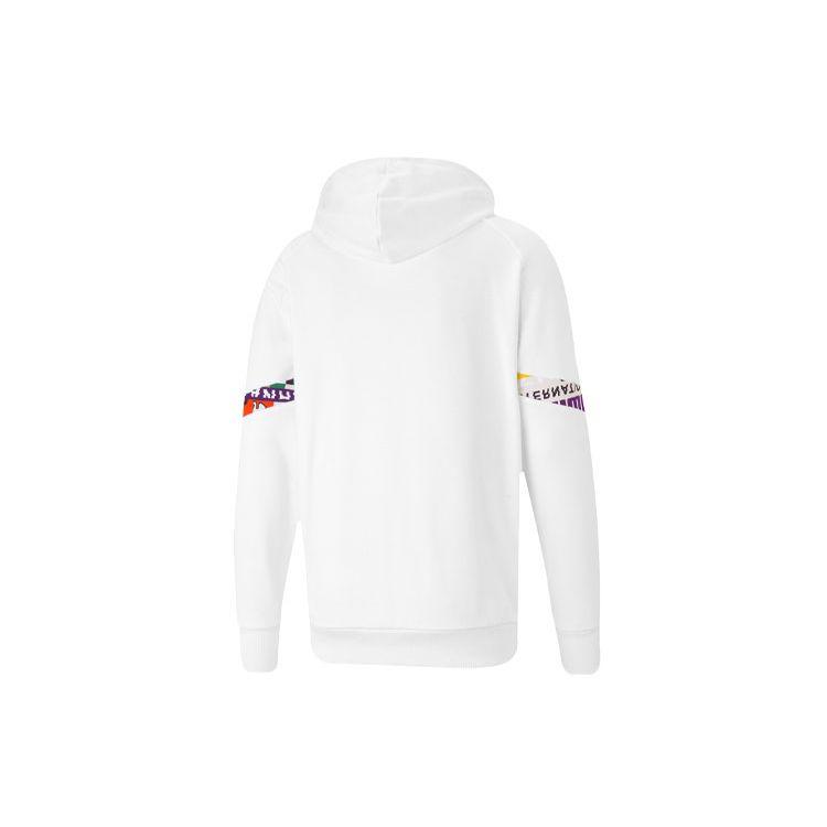 Puma Intl Sports Patchwork Print Hoodie Men Tops White 531330-02