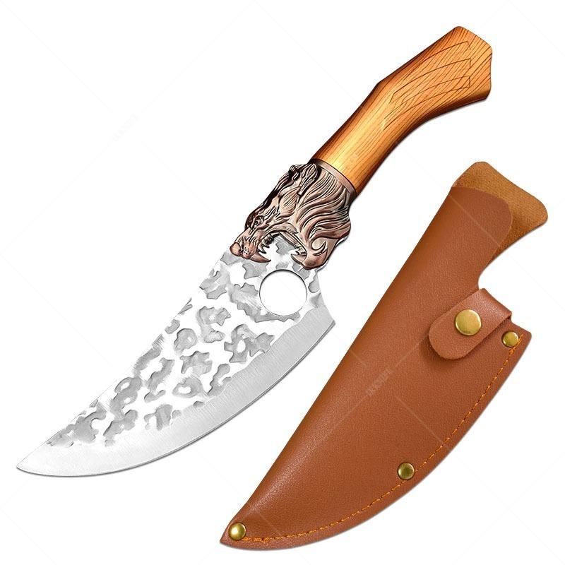 

Нож из нержавеющей стали для обвалки мяса в домашних условиях, для забоя свиней, для чистки овощей, деликатный, ручной ковки, кухонный нож с нескользящей ручкой with cover