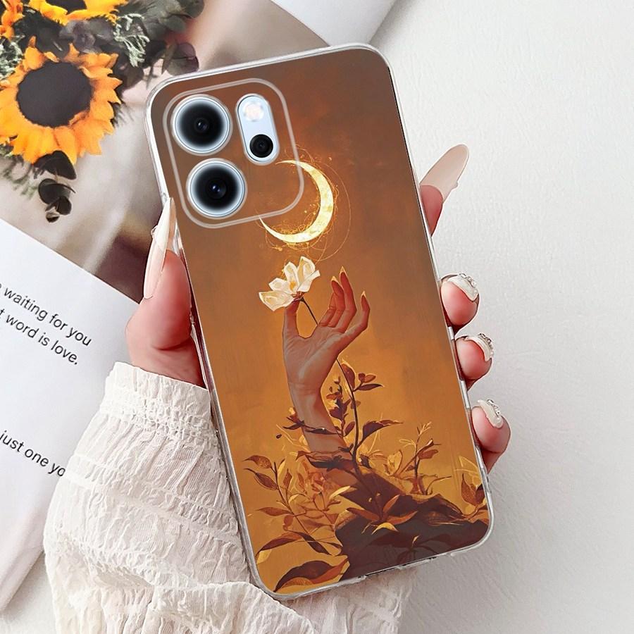 Phone Case For OPPO Reno14 F 5G Capa Soft Silicone New Flower Protective Back Cover For Oppo Reno 14F 14 F CPH2743 Fundas Coque