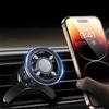 Car Air Vent Phone Mount - 17 N52 Magnets 360° Rotatable Fits iPhone 12-17 and All Smartphones Magnetic Ring